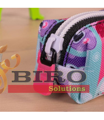 Penar școlar Milan „Aliens” cu 4 compartiment și umplutură